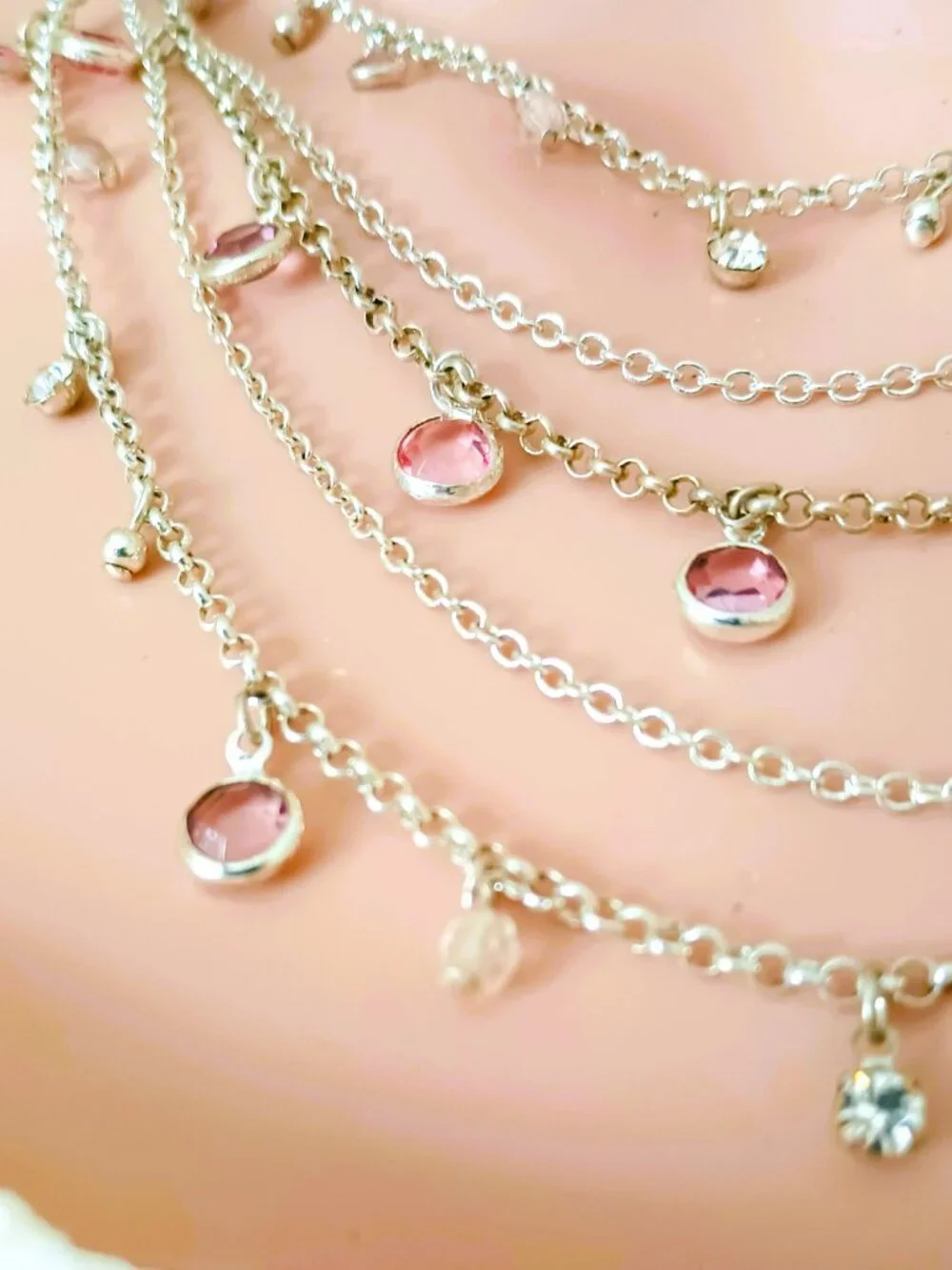 Vintage Avon Layered Station Necklace 22